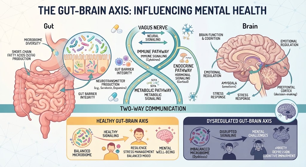 Gut Brain axis and mental health